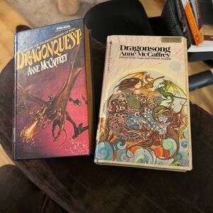 Pair of vintage Anne McCaffrey books. Dragonsong and Dragonquest